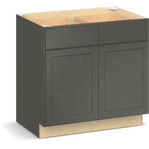 RELIABILT Parkstone II Base Cabinet, Slate Stained, 36" W, 2 Doors 2 Drawers, Fully Assembled - 641057 | Lowe's Pro Supply
